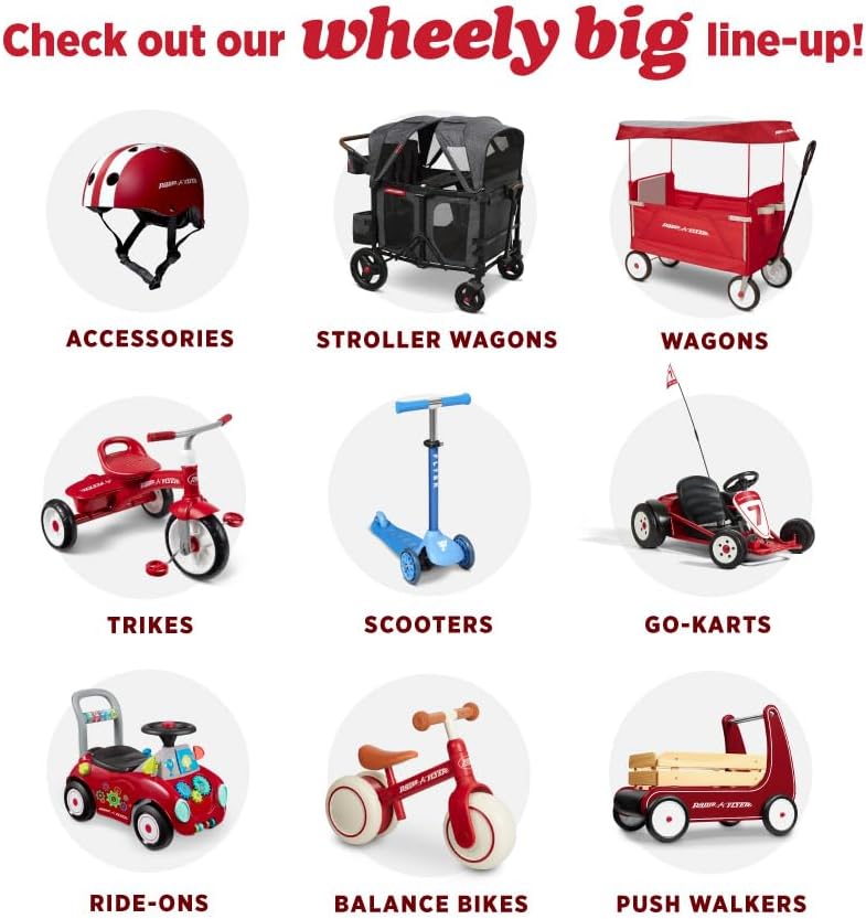 Radio Flyer City 4-in-1 Stroll 'N Trike, for Riders 1-5 Years Old, Black