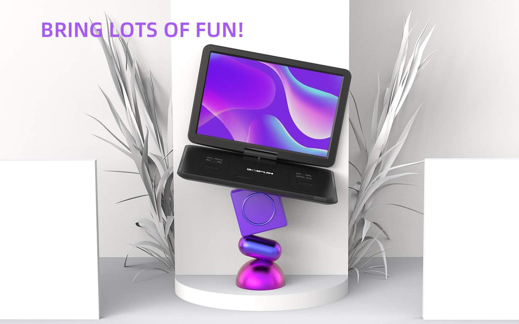 Boifun 17.5" Portable DVD Player with 15.6" Large HD Screen, Black