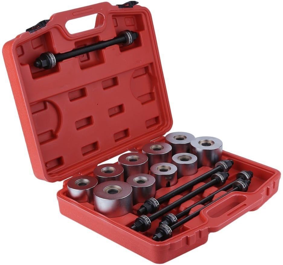 27 Pcs Universal Press & Pull Sleeve Kit Bush Bearing Removal Insertion Tool Set