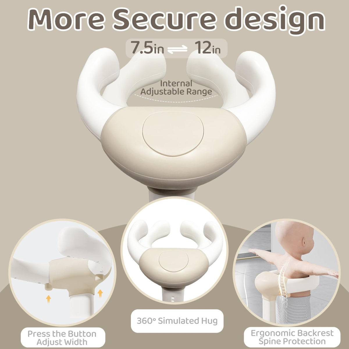 Baby Shower Stand, Sit & Stand Bath Support for Toddlers