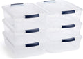 Rubbermaid Cleverstore 17 Qt Clear Storage Bins with Lids, 6 Pack