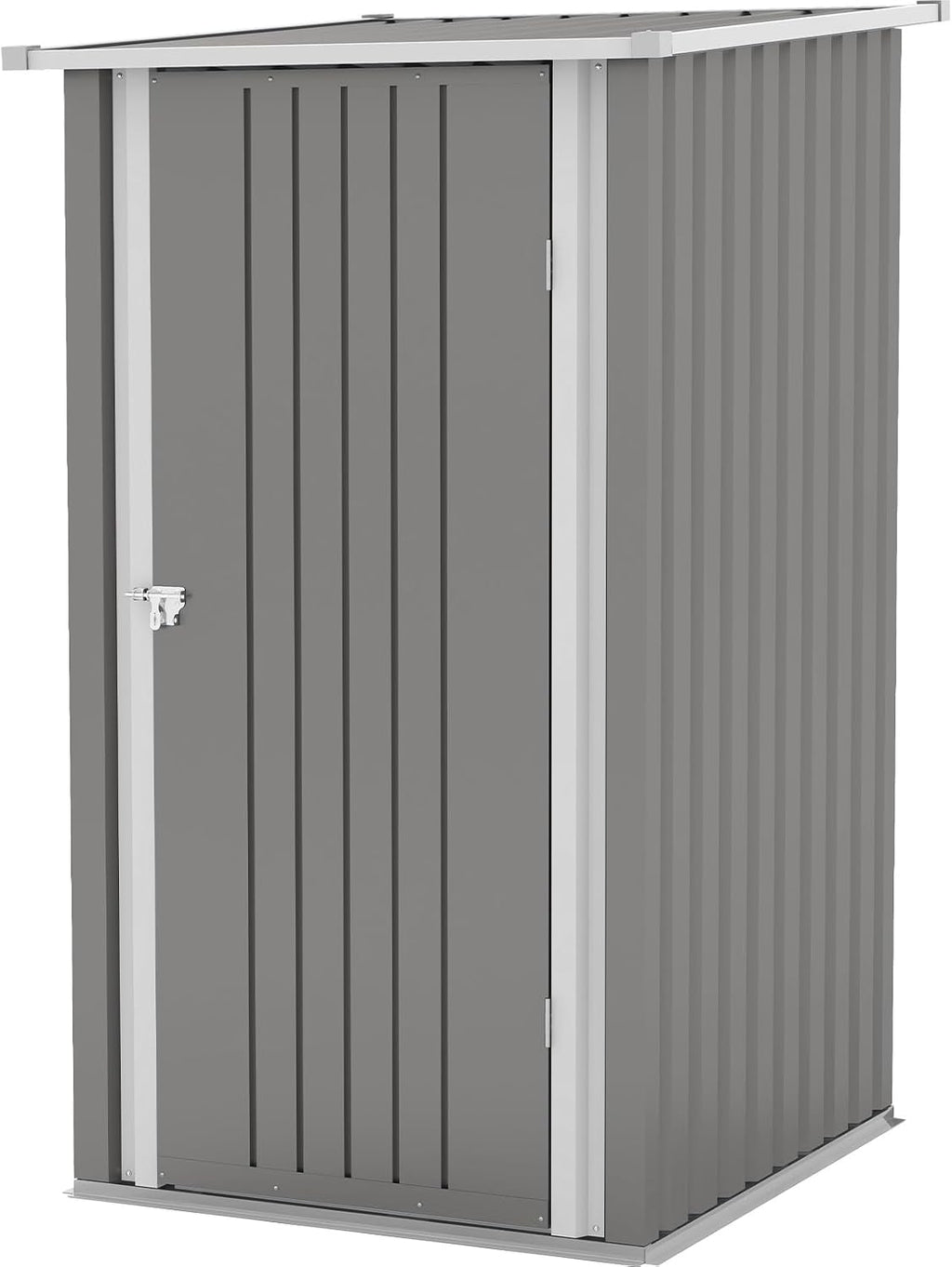 Patiowell 3x3 FT Outdoor Storage Shed, Metal Sheds, Grey