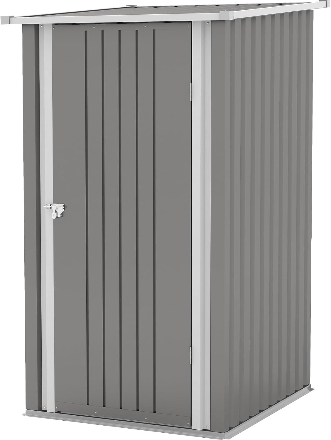 Patiowell 3x3 FT Outdoor Storage Shed, Metal Sheds, Grey