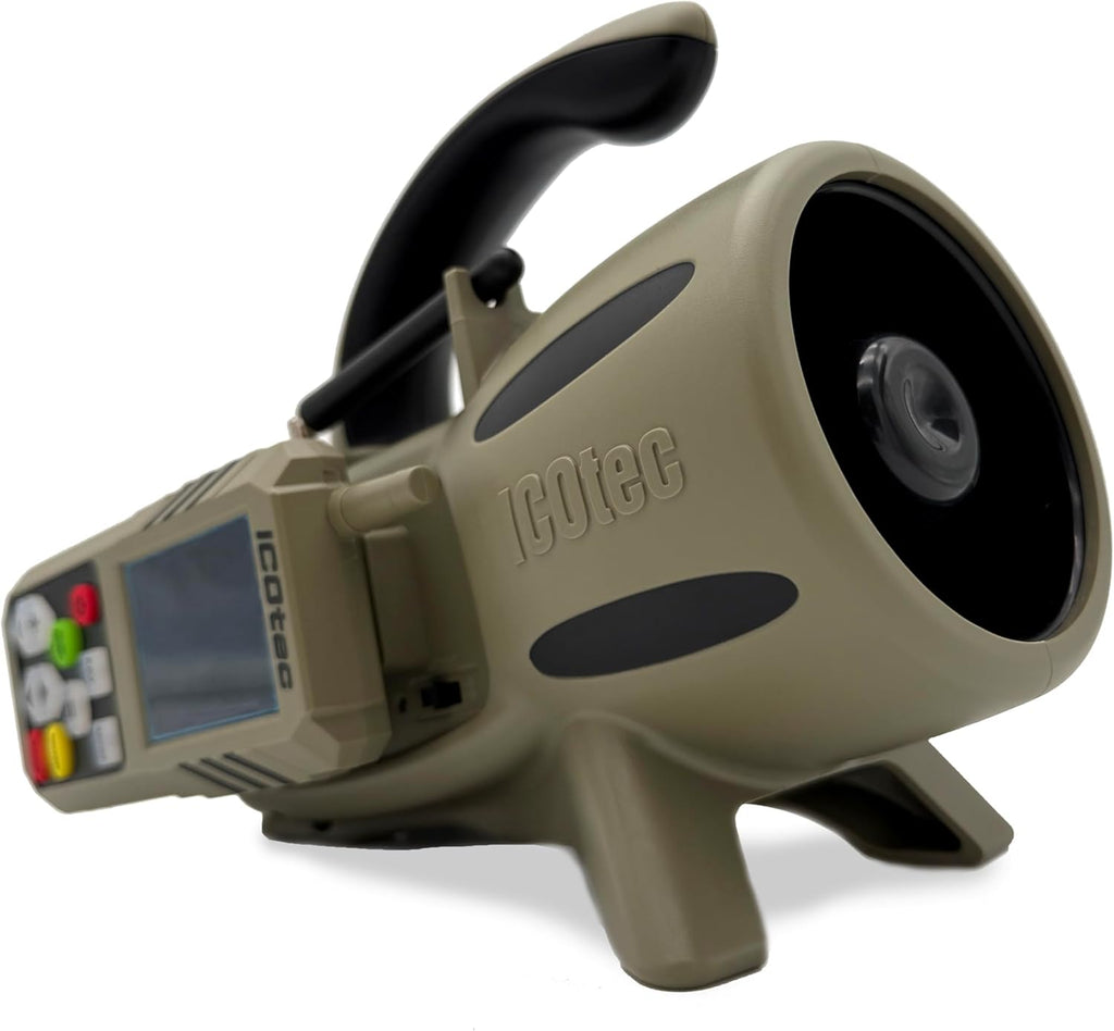 Icotec Atom | Electronic Predator Call | 300 Yard Remote Range | 200 Sounds Included | Coyote, Fox, Crow, Hog Hunting Call
