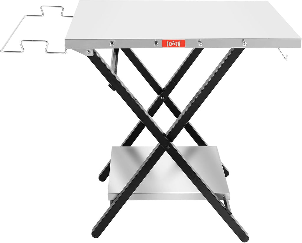 Feasto Outdoor Grill Table, Folding Prep Table, 30" x 24", Stainless Steel
