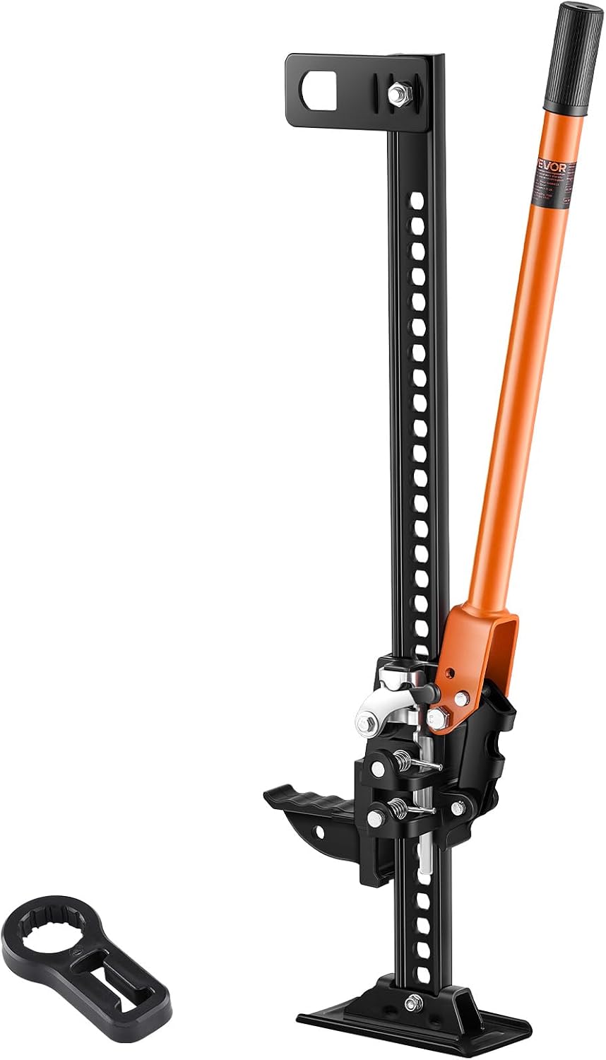 VEVOR Farm Jack, 33" Utility High Lift Farm Jack, 3.18 Ton (7,000 lbs) Capacity Ratcheting Off Road Utility Jacks, Heavy-Duty Lift Jacks with 5.12"