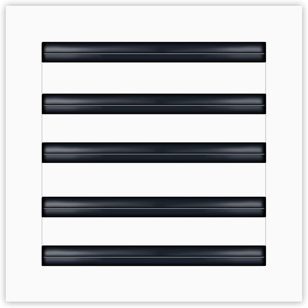 BUILDMART - 10x10 Modern AC Vent Cover - Decorative White Aluminum Air Vent - Standard Linear Slot Diffuser - Heating and Cooling Register Grille for