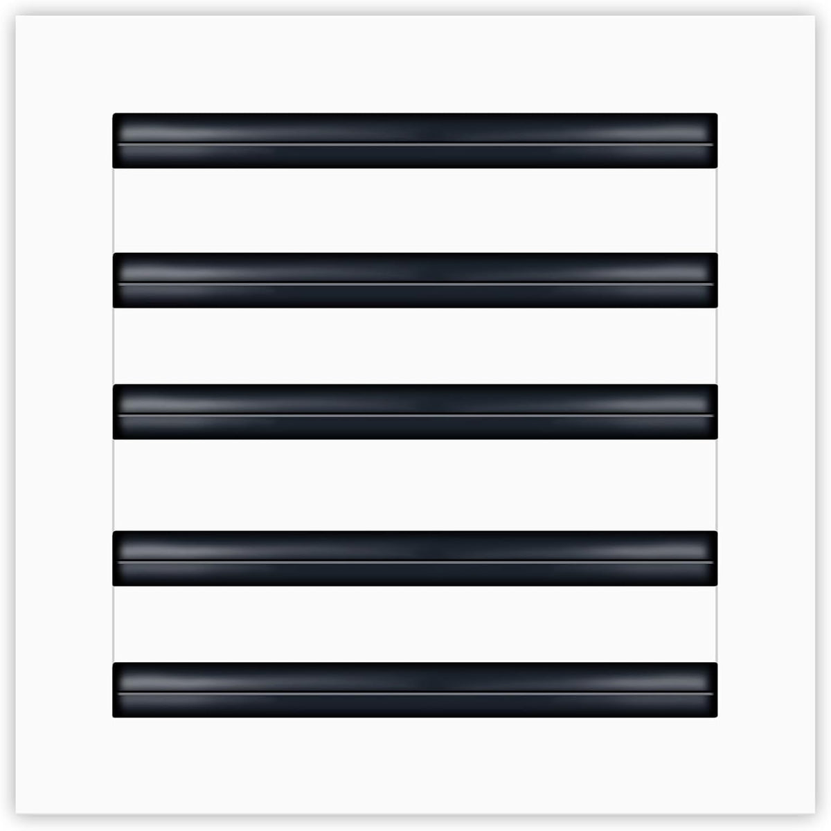 BUILDMART - 10x10 Modern AC Vent Cover - Decorative White Aluminum Air Vent - Standard Linear Slot Diffuser - Heating and Cooling Register Grille for