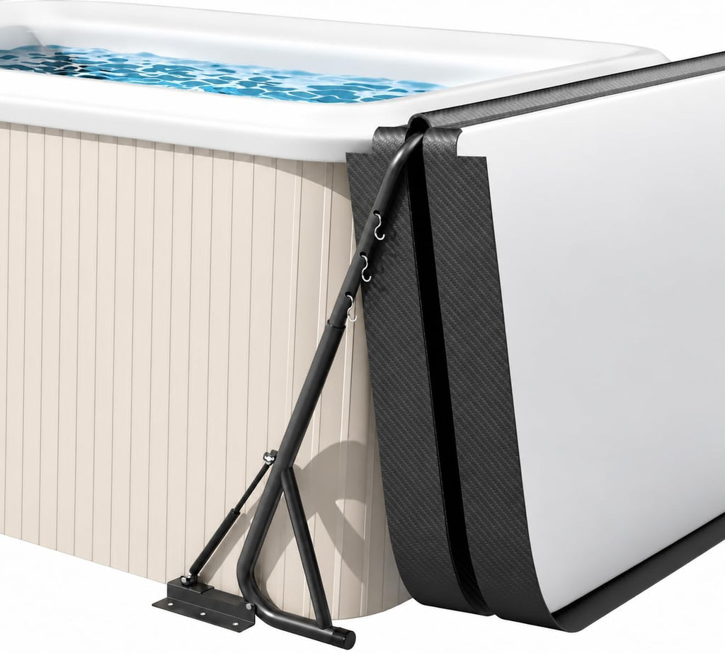 Hydraulic Hot Tub Cover Lift Adjustable Spa Cover Lifter No-Drill Design Hot Tub Lid Lifter Spa Cover Lift for Most Spa Hot Tubs Removal System