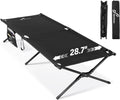 Sportneer Camping Cot: 78.3"x28.7"x14.6" Comfort Cot Bed for Camping Traveling Guest Bed, Sleeping Cots for Adults with Side Pockets & Storage Bag