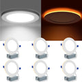 Meconard 6 Pack 6 Inch 5CCT LED Recessed Lighting with Night Light, White