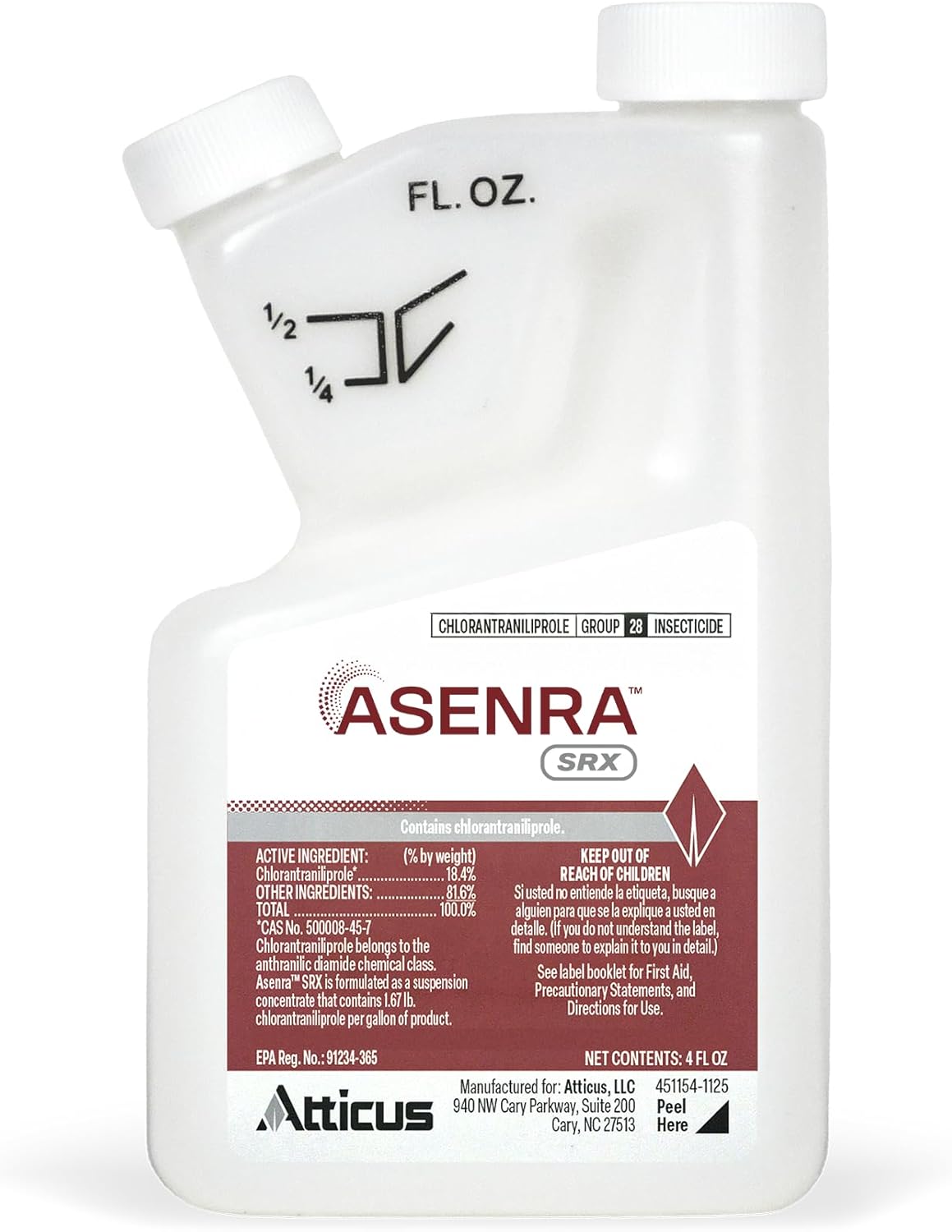Atticus Asenra SRX (4oz) Chlorantraniliprole Grub/Armyworm Insecticide