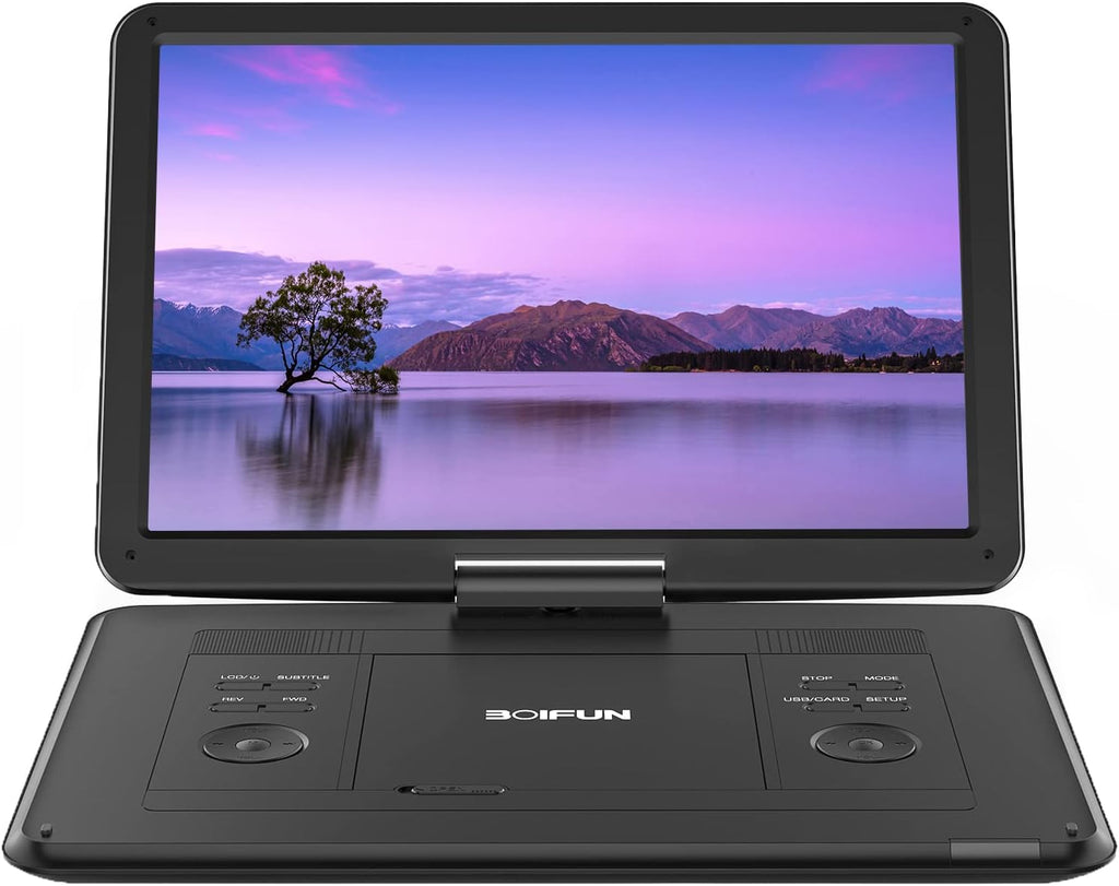 Boifun 17.5" Portable DVD Player with 15.6" Large HD Screen, Black