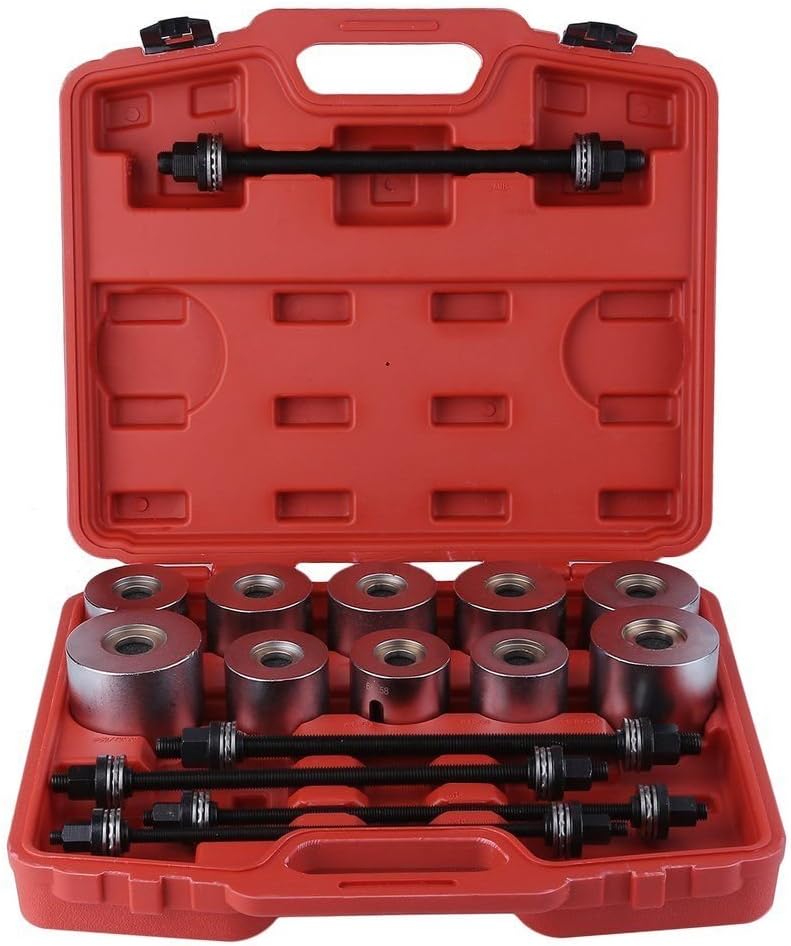 27 Pcs Universal Press & Pull Sleeve Kit Bush Bearing Removal Insertion Tool Set