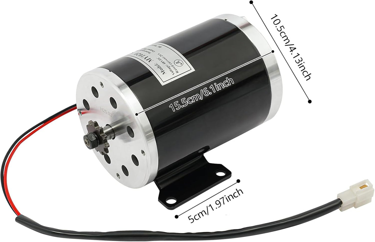48V 1000W Brushed Motor Kit, Electric Dc Motor Kits 3000rpm with 26A Infinitely Adjustable Speed Controller Throttles with LED Display for Scooters