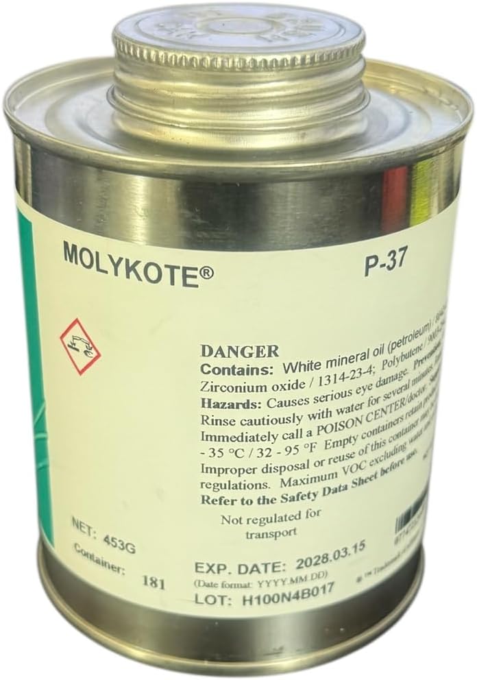 MOLYKOTE P-37 Ultra Pure High Temperature Paste Gray 500 g Can