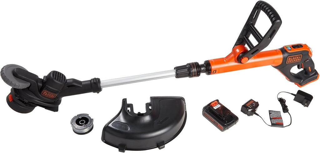 BLACK+DECKER 20V MAX 12 Inch Weed Eater Cordless String Trimmer and Wheeled Edger Lawn Tool with Spool, 2.5Ah Battery and Charger Included