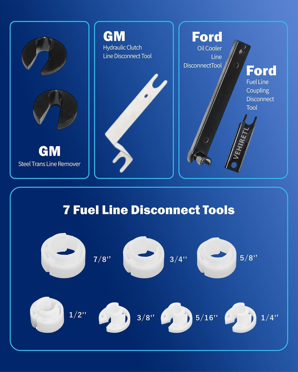 45pcs Master Quick Disconnect Tool Fuel Line Disconnect Tool Kit