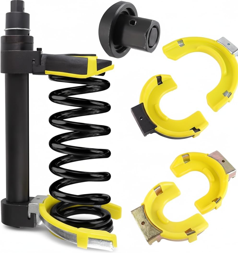 MacPherson Strut Spring Compressor Tool, Impact Wrench Rated, 3 Fork Sizes