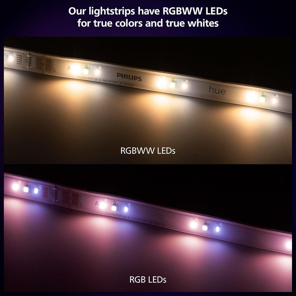 Philips Hue Indoor 16 Ft Smart LED Solo lightstrip Base Kit - 1 Pack - Control with Hue App - Compatible with Alexa, Google Assistant and Apple