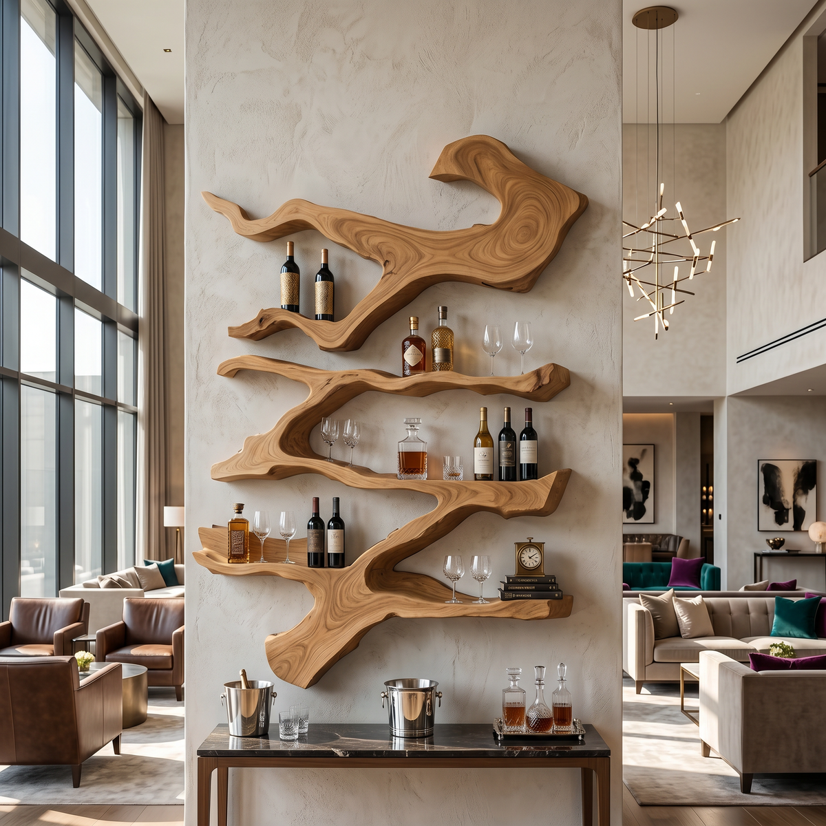 Farmhouse Wine Holder For Furniture Wine Rack Display
