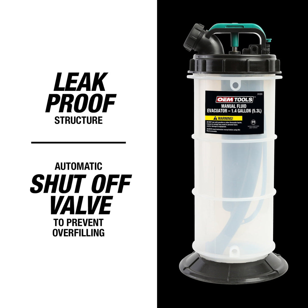 OEMTOOLS 24389 Manual Fluid Extractor - 1.4 Gallons (5.3L)