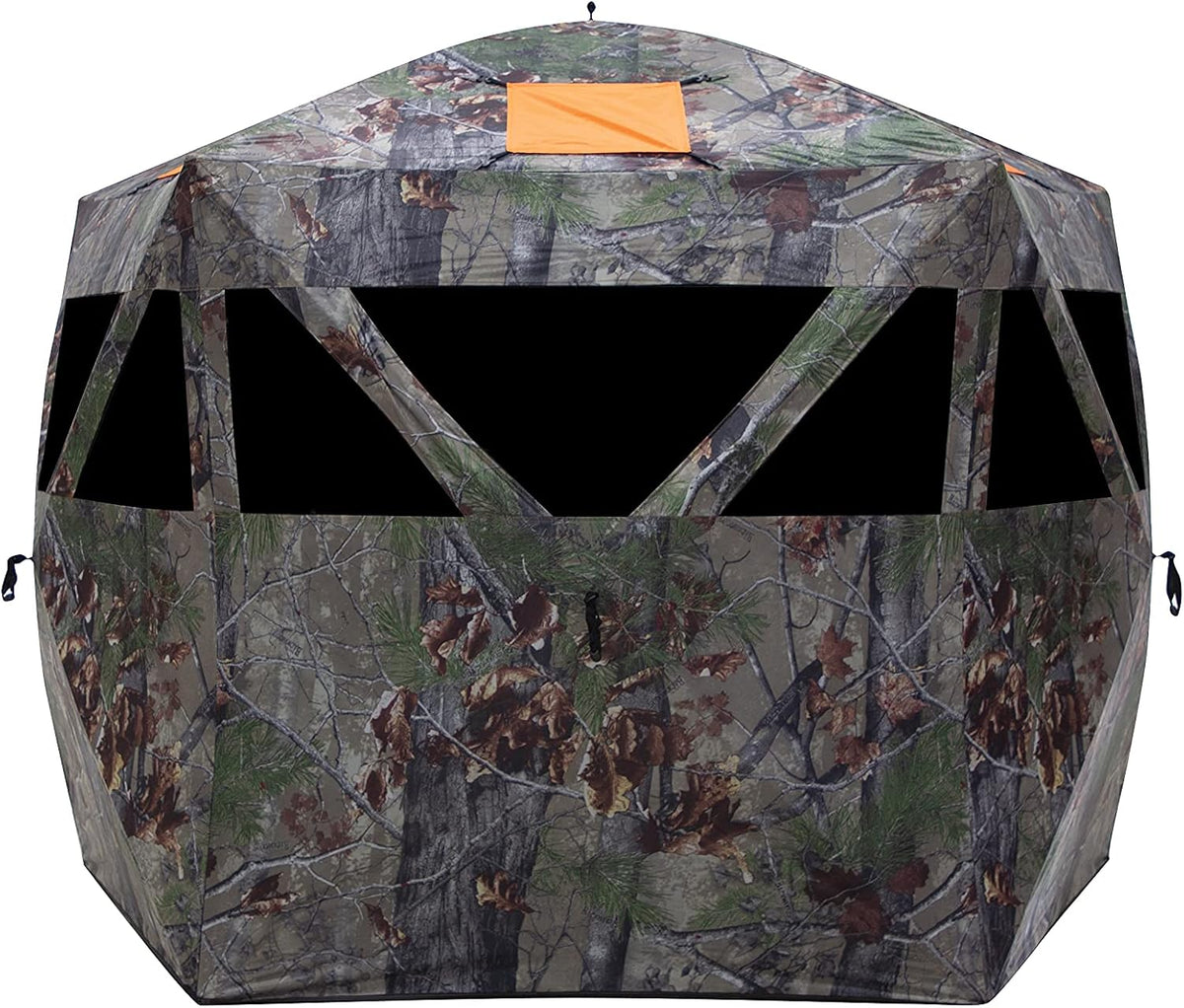 Barronett Blinds® Feather Five, Portable Hunting Blind, Huge Interior, Lightweight, 4-Person, Bloodtrail® Backwoods, 72” x 84” x 84”, FF500BW