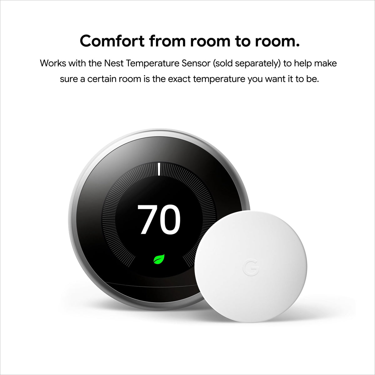 Nest Learning Thermostat, Easy Control for Every Room, Stainless Steel (3rd Gen)