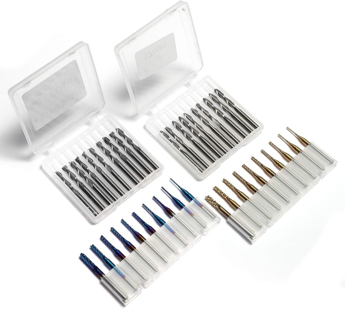 Genmitsu 40pcs End Mills CNC Router Bits, 1/8" Shank