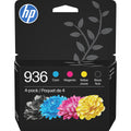 HP 936 Black, Cyan, Magenta, Yellow Ink Cartridges (4-Pack) | Works with OfficeJet 9120, Pro 9110, 9120, 9130, Wide Format 9730 | Eligible for