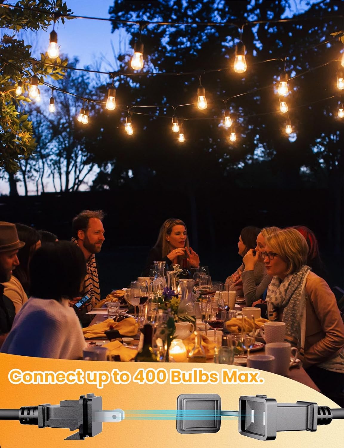 Svater Outdoor String Lights 105 FT Outside Waterproof Commercial Grade ETL
