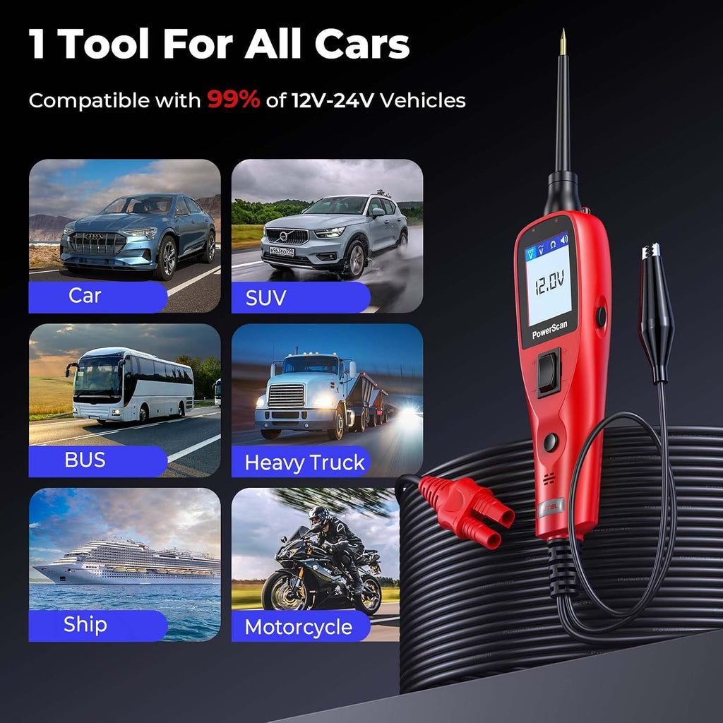 Autel PowerScan 12-24V Car Circuit Tester, Power Probe, Short/Open Finder