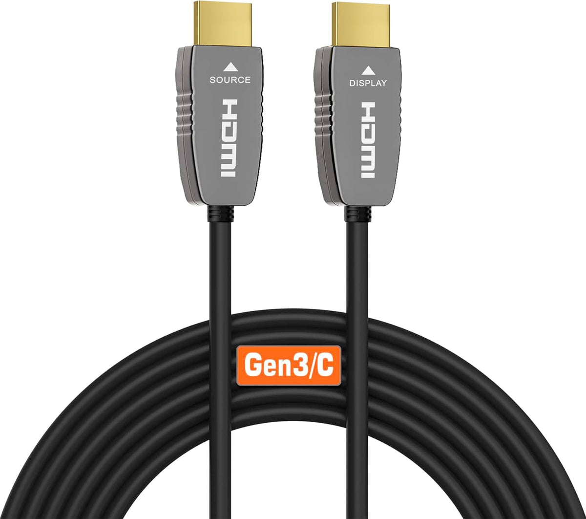 8K HDMI 2.1 Fiber Optic Cable, CL2 Rated, 48Gbps, 8K60, 4K120, 50FT