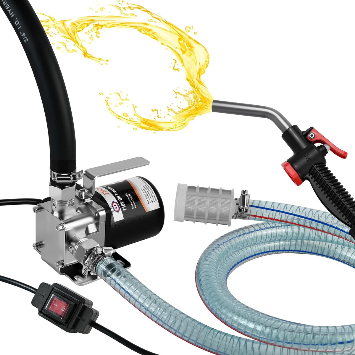 FMCNMech 8 GPM 110V Electric Oil Transfer Pump Kit