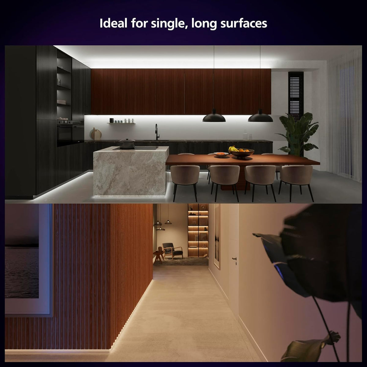 Philips Hue Indoor 16 Ft Smart LED Solo lightstrip Base Kit - 1 Pack - Control with Hue App - Compatible with Alexa, Google Assistant and Apple
