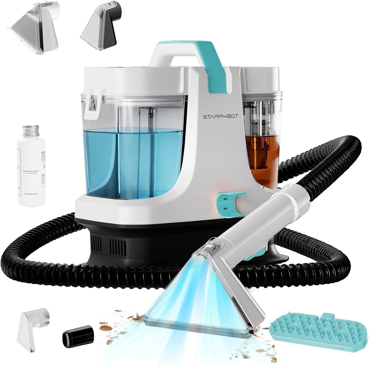 Starrybot Upholstery Cleaner Machine, 18Kpa Pet Stain Extractor(White blue)