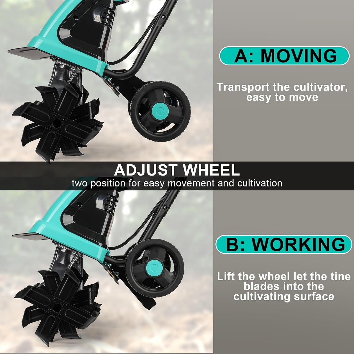 12'' 10.5AMP Corded Electric Garden Roto Tiller Cultivator Powerful