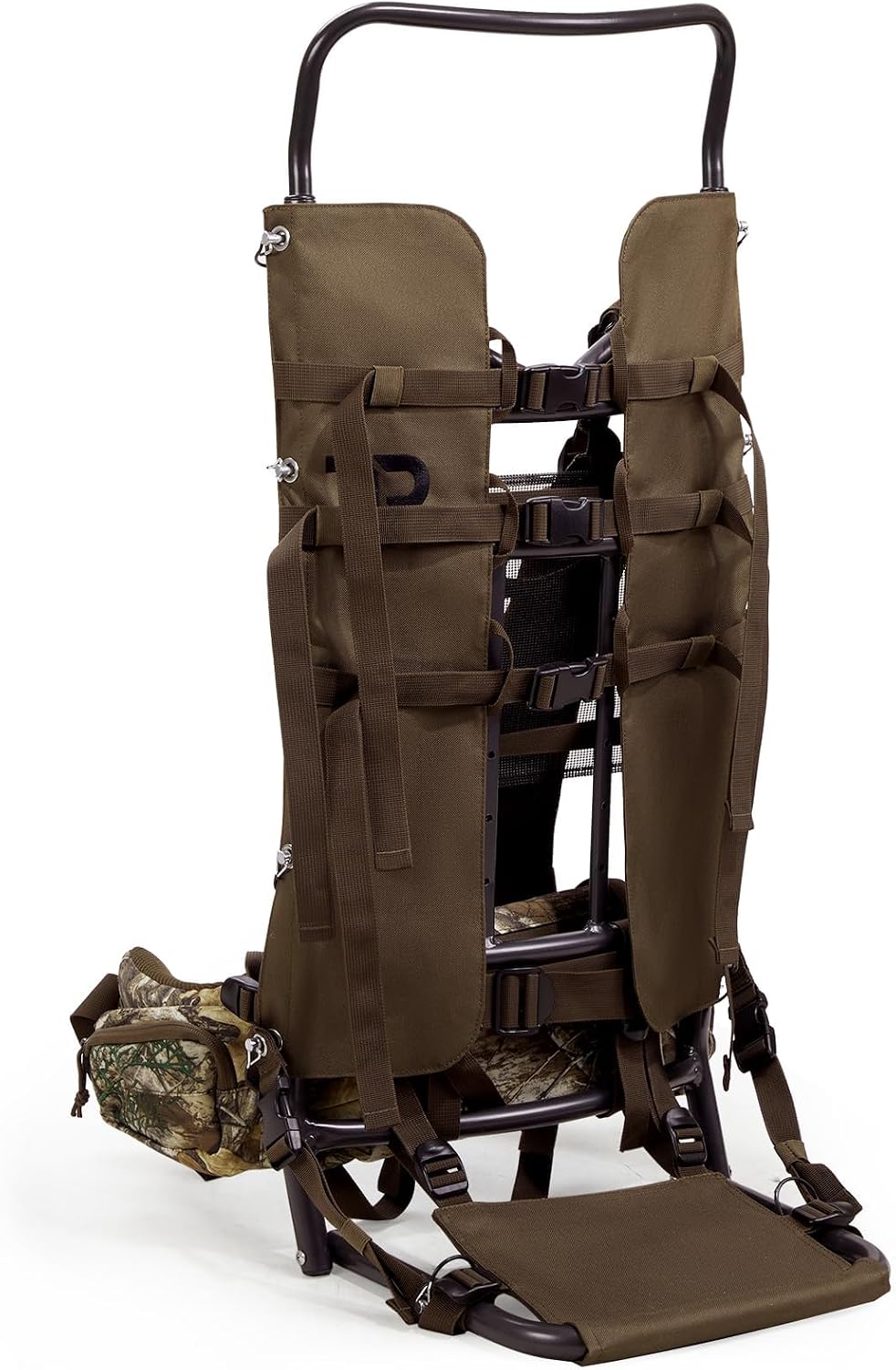 TR Aluminum External Frame Backpack, Adjustable Hunting Hiking Pack, Camo