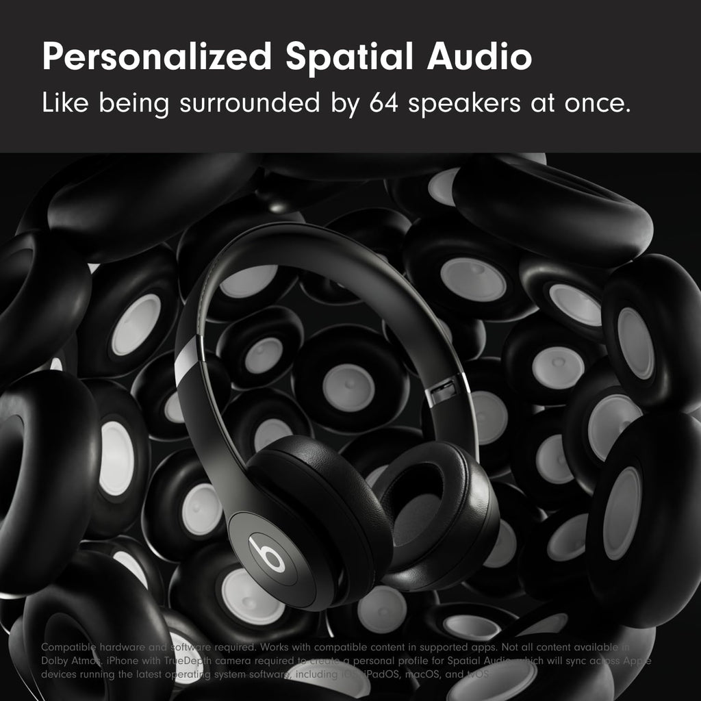 Beats Solo 4 - Wireless On-Ear Bluetooth Headphones, Up to 50-Hour Battery Life, Ultra-Lightweight Comfort, Powerful and Balanced Sound, Apple &