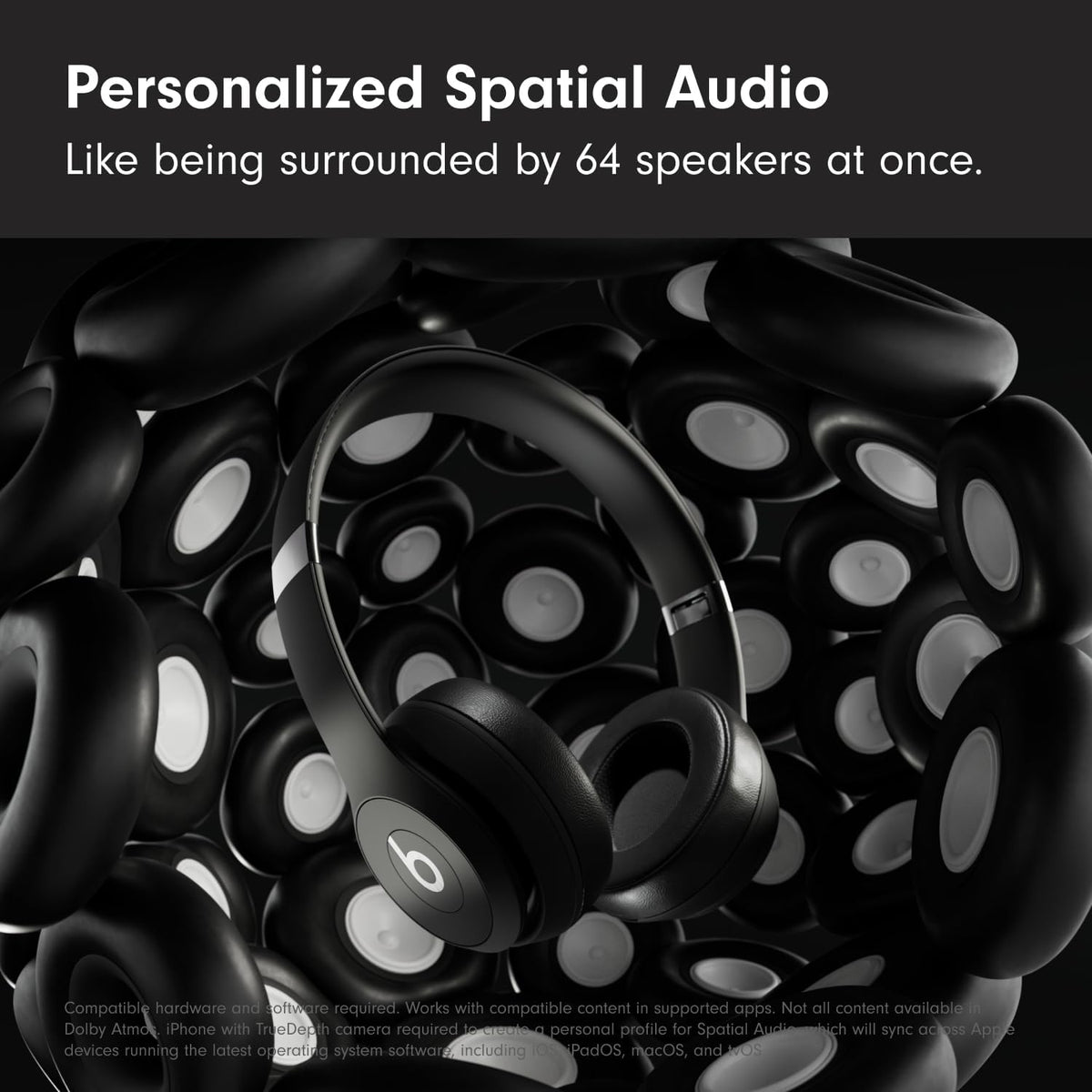 Beats Solo 4 - Wireless On-Ear Bluetooth Headphones, Up to 50-Hour Battery Life, Ultra-Lightweight Comfort, Powerful and Balanced Sound, Apple &