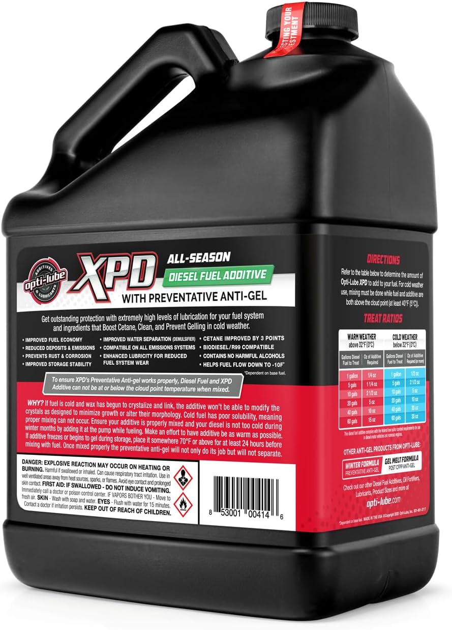 Opti-Lube XPD All-Season Diesel Fuel Additive - Gallon (1 Gallon (Treats 512 Gallons))