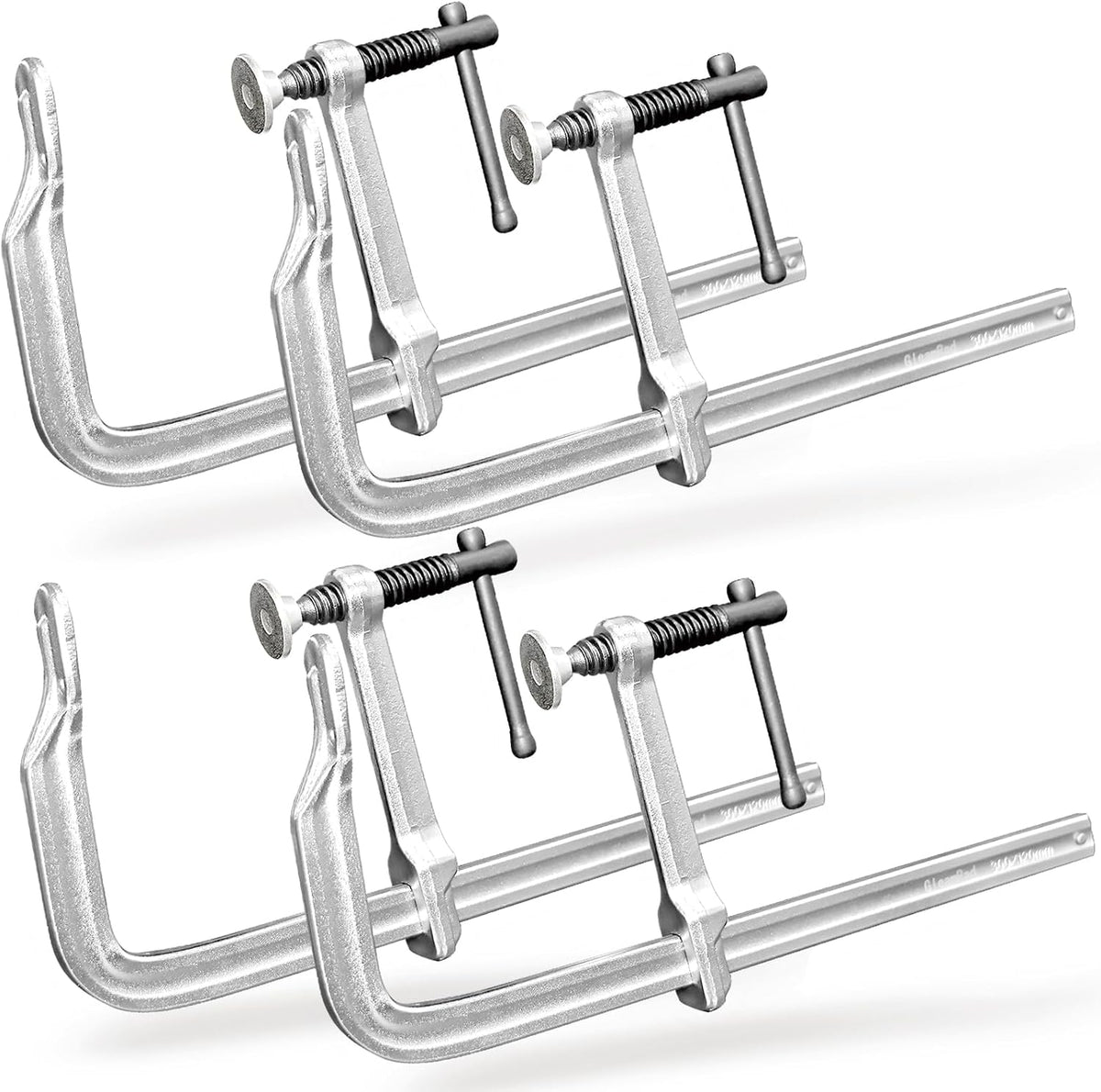 Heavy-Duty 12-Inch F-Clamps, 4-Pack, 1320 Lbs Forged Alloy Steel