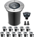 Gardencoin Low Voltage Landscape LED Well Lights, 12V in Ground Lights Outdoor IP67 Waterproof, 5" Tall Wired Landscape Up Lighting, Included
