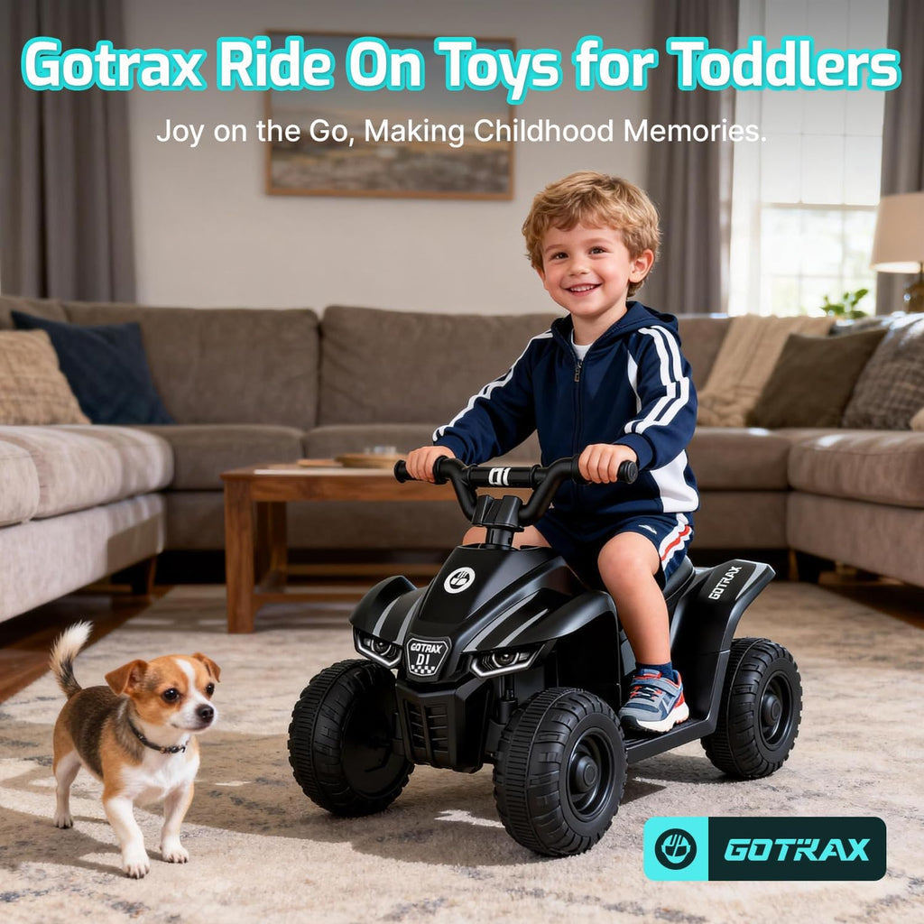 Gotrax Ride on Toy for Toddlers 1.5-4, 12V Battery for 80Mins, Max 1.5MPH