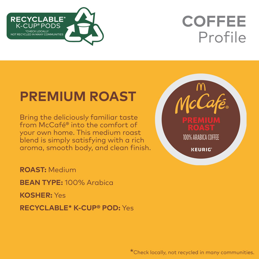 McCafe Premium Roast Medium Roast Coffee, K-Cup Pods, 84 Count