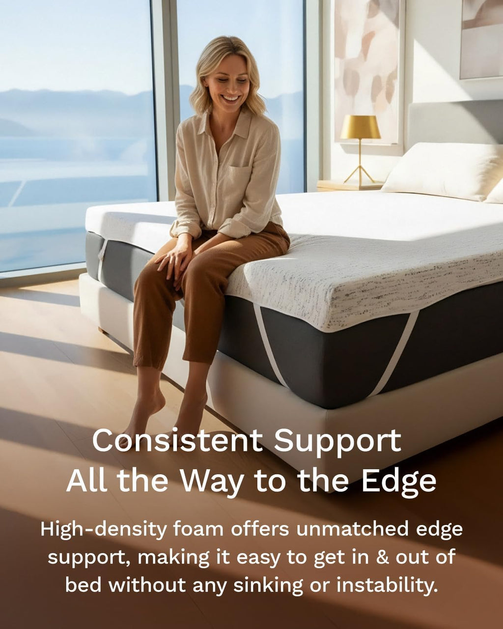 Viscosoft 3 Inch Memory Foam Mattress Topper King - Pain & Pressure Relief