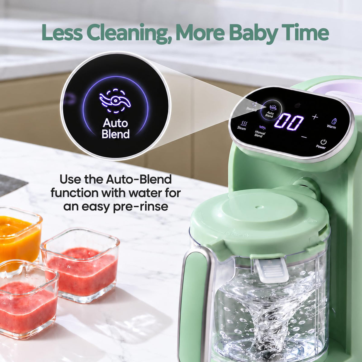 Chefhandy Baby Food Maker, Stainless Steel Steam Basket, Steamer & Blender