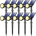 Solar Lights Outdoor Waterproof Flag Spotlights 10 Pack (Warm White)