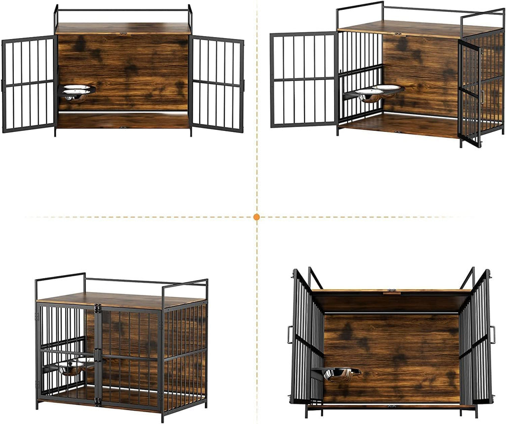 ROOMTEC 41 Inch Dog Crate Furniture, Indoor Kennel End Table