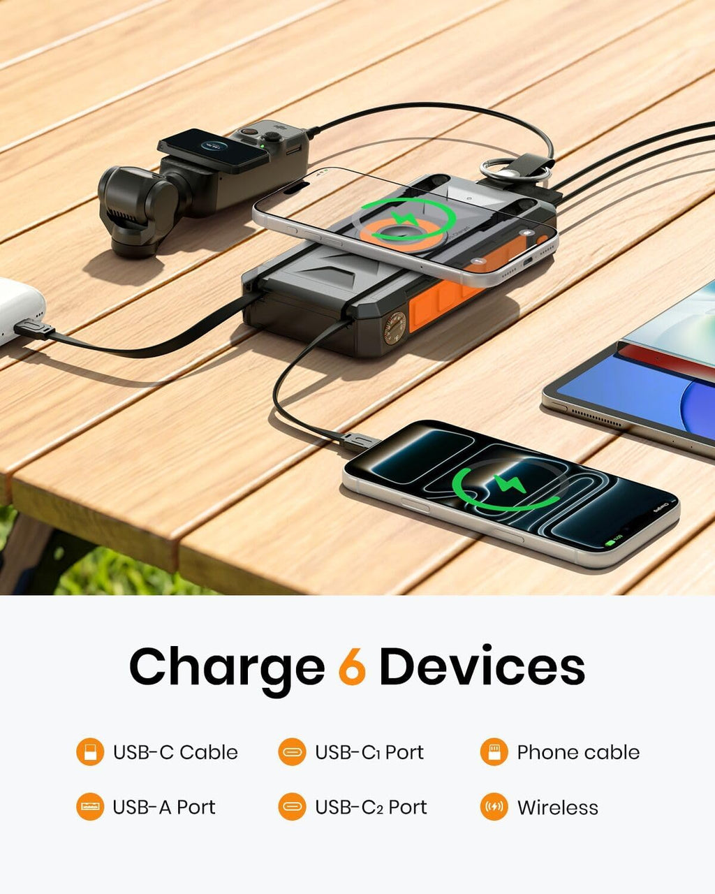 50000mAh Solar Power Bank 22.5W Wireless Portable Solar Charger